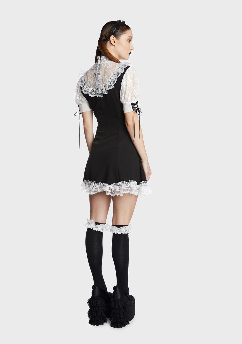 True Self Lace Trim Dress