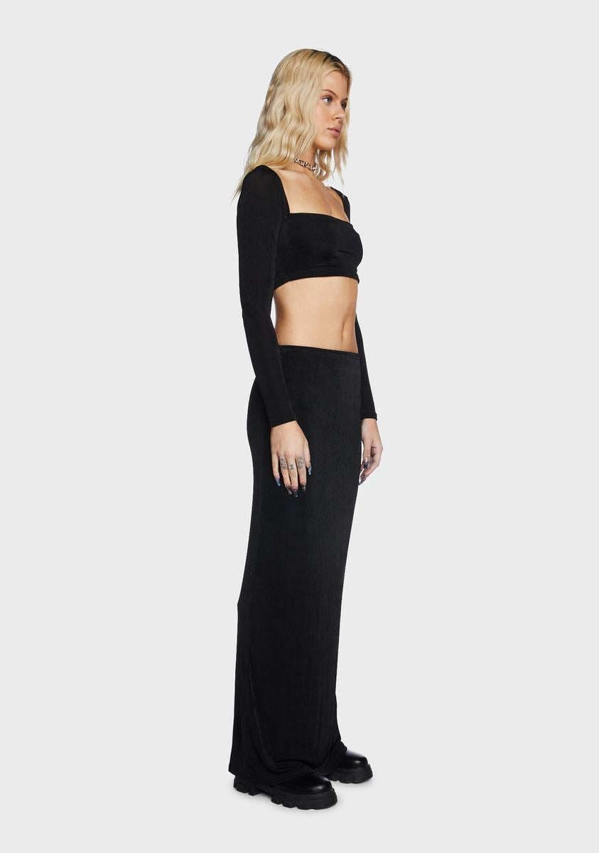 Square Neck Top & Maxi Skirt Set