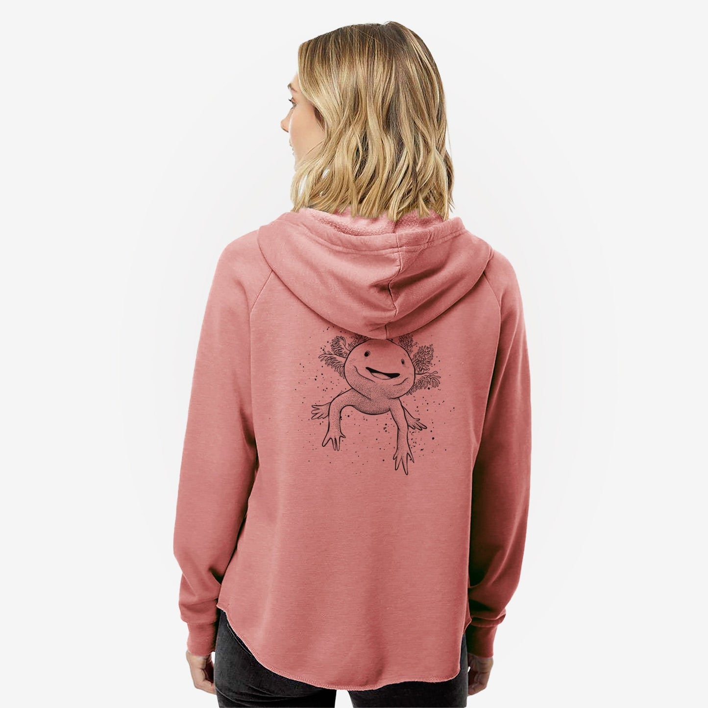 Axolotl - Ambystoma mexicanum - Women's Cali Wave Zip-Up Sweatshirt