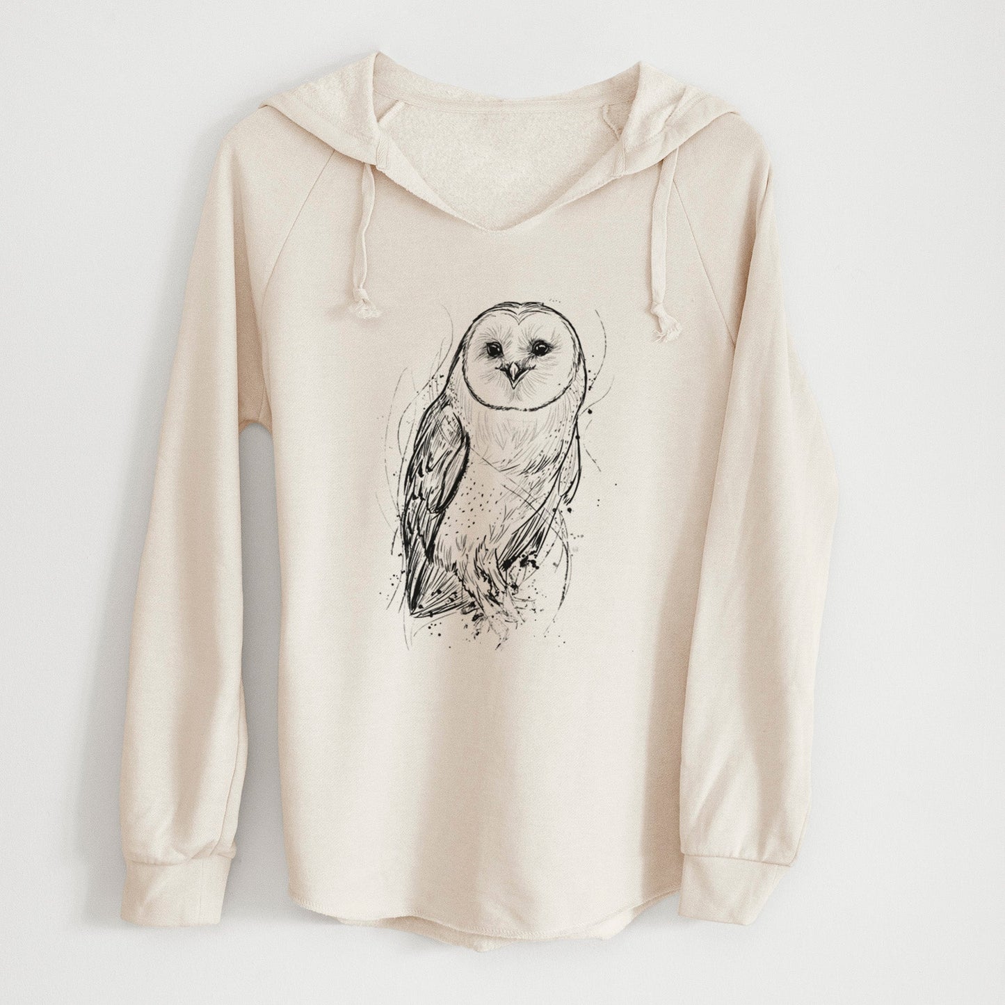 Barn Owl - Tyto alba - Cali Wave Hooded Sweatshirt