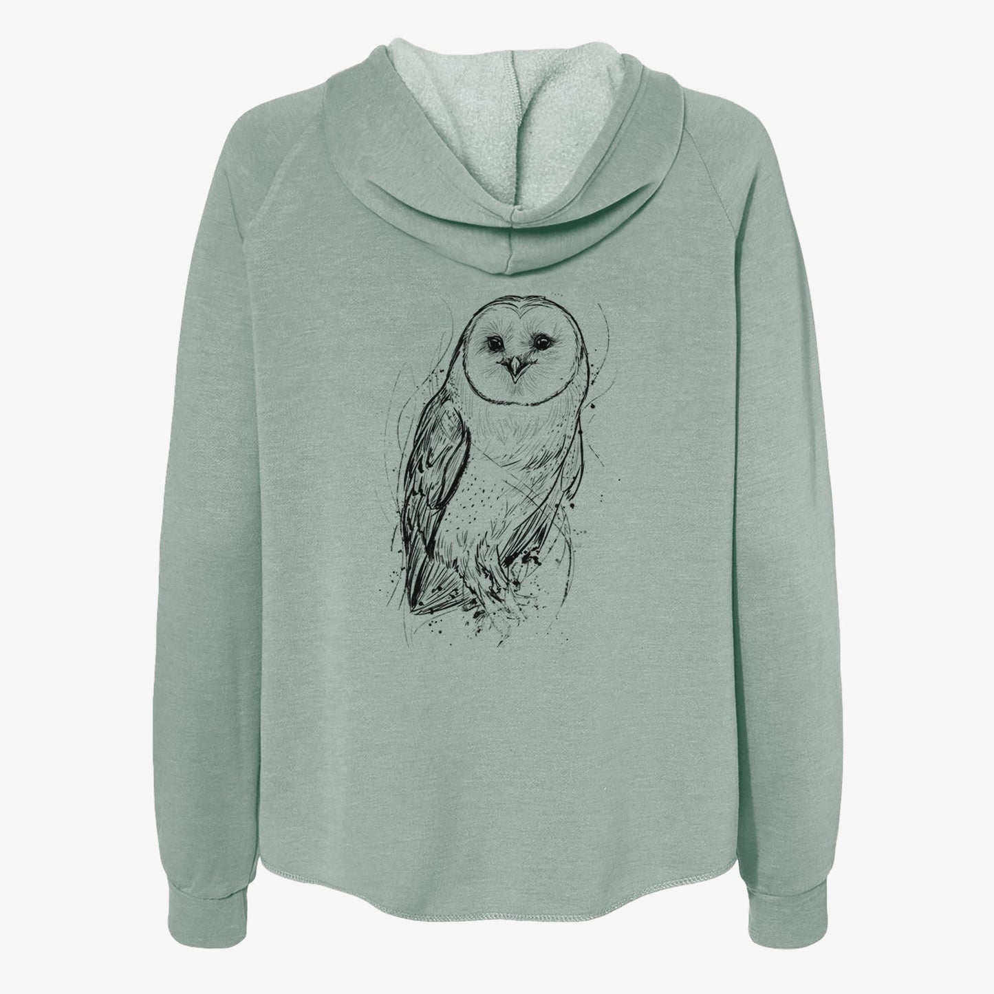 Barn Owl - Tyto alba - Women's Cali Wave Zip-Up Sweatshirt