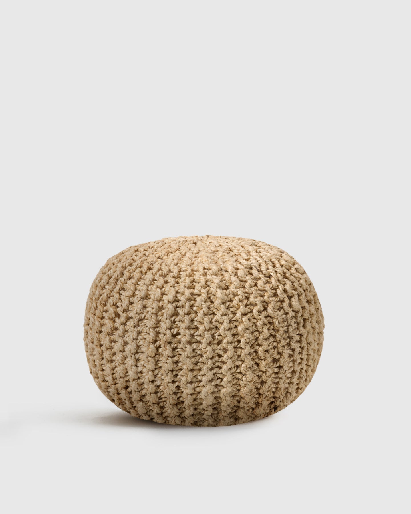 Jute Knit Pouf