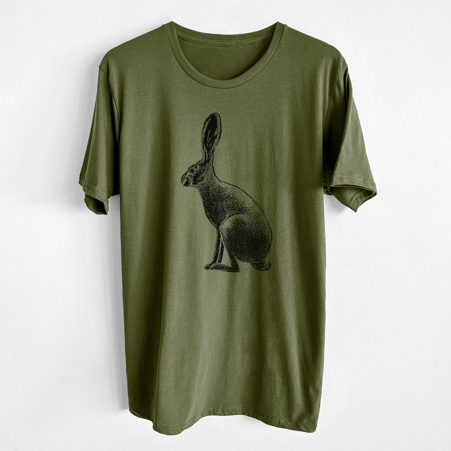 Wild California Hare - Black-tailed Jackrabbit - Unisex Crewneck - Made in USA - 100% Organic Cotton
