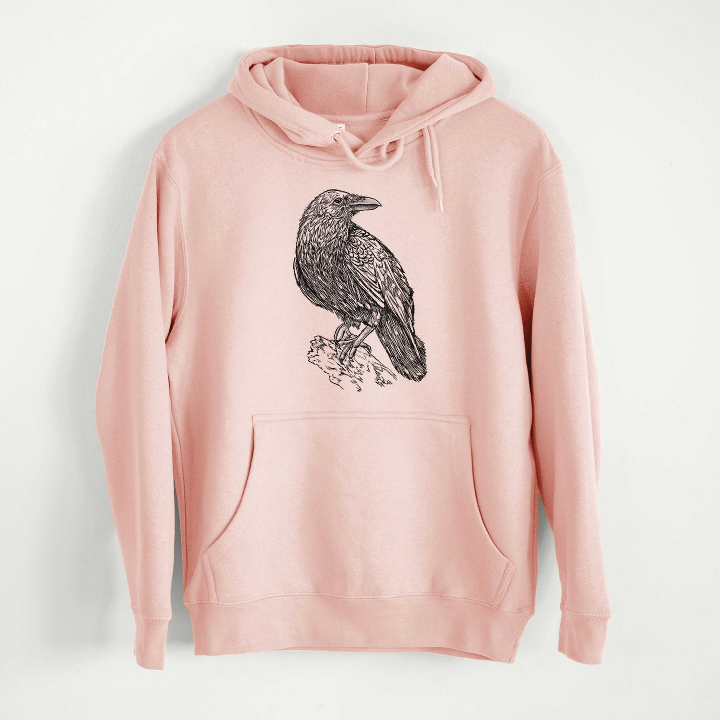 Corvus corax - Common Raven - Mid-Weight Unisex Premium Blend Hoodie