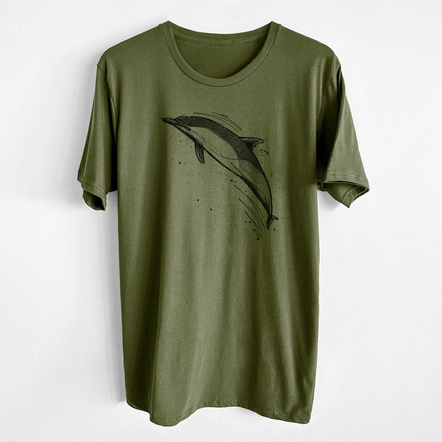 Short-Beaked Common Dolphin - Delphinus delphis - Unisex Crewneck - Made in USA - 100% Organic Cotton