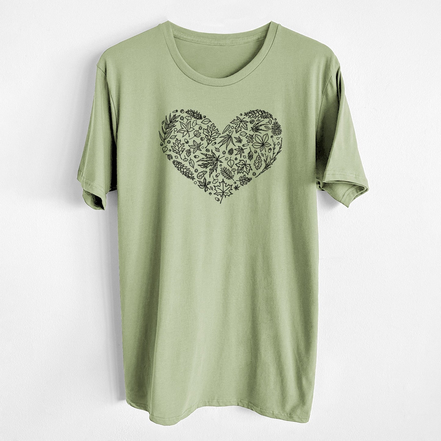 Heart Full of Autumn Leaves - Unisex Crewneck - Made in USA - 100% Organic Cotton