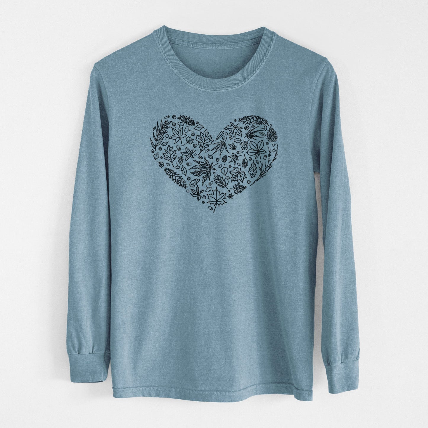 Heart Full of Autumn Leaves - Heavyweight 100% Cotton Long Sleeve