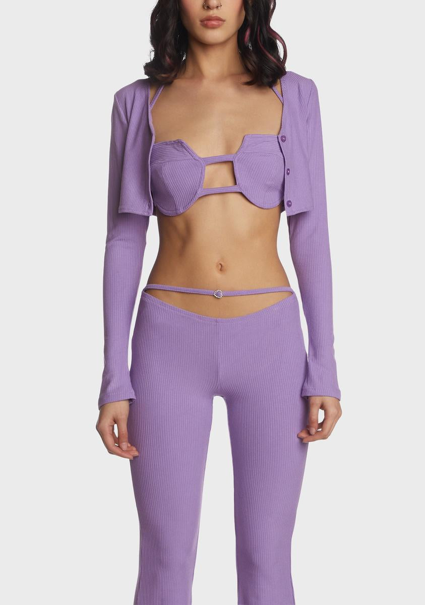 Lilac Viral Confessions Pant Set