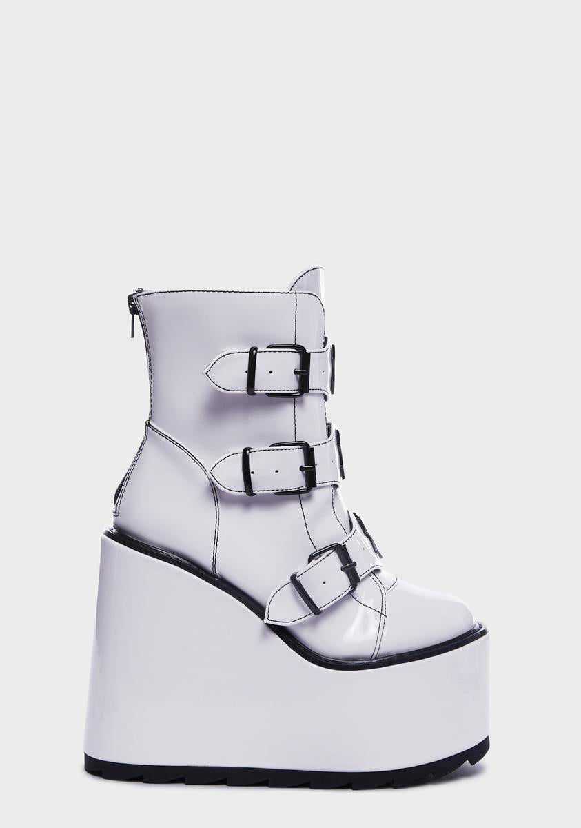 White Dune Lo X Platform Boots