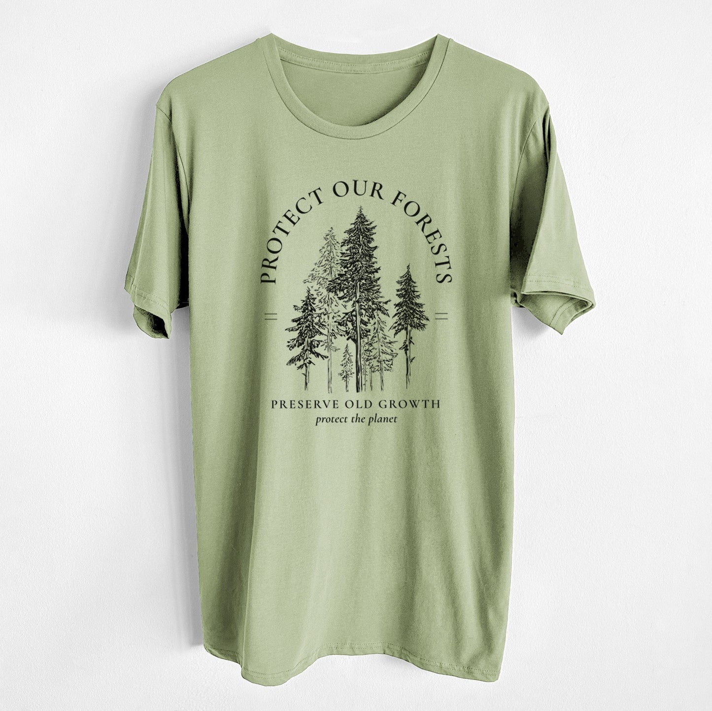 Protect our Forests - Preserve Old Growth - Unisex Crewneck - Made in USA - 100% Organic Cotton
