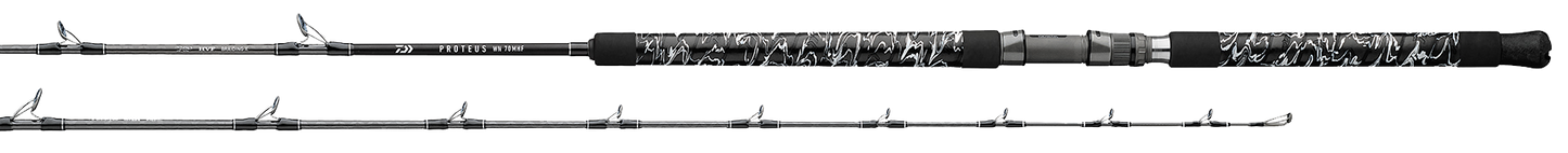 DAIWA PROTEUS INSHORE SPINNING ROD WINN GRAY 7'6" H F 55-80 LB PRWNC76HFS