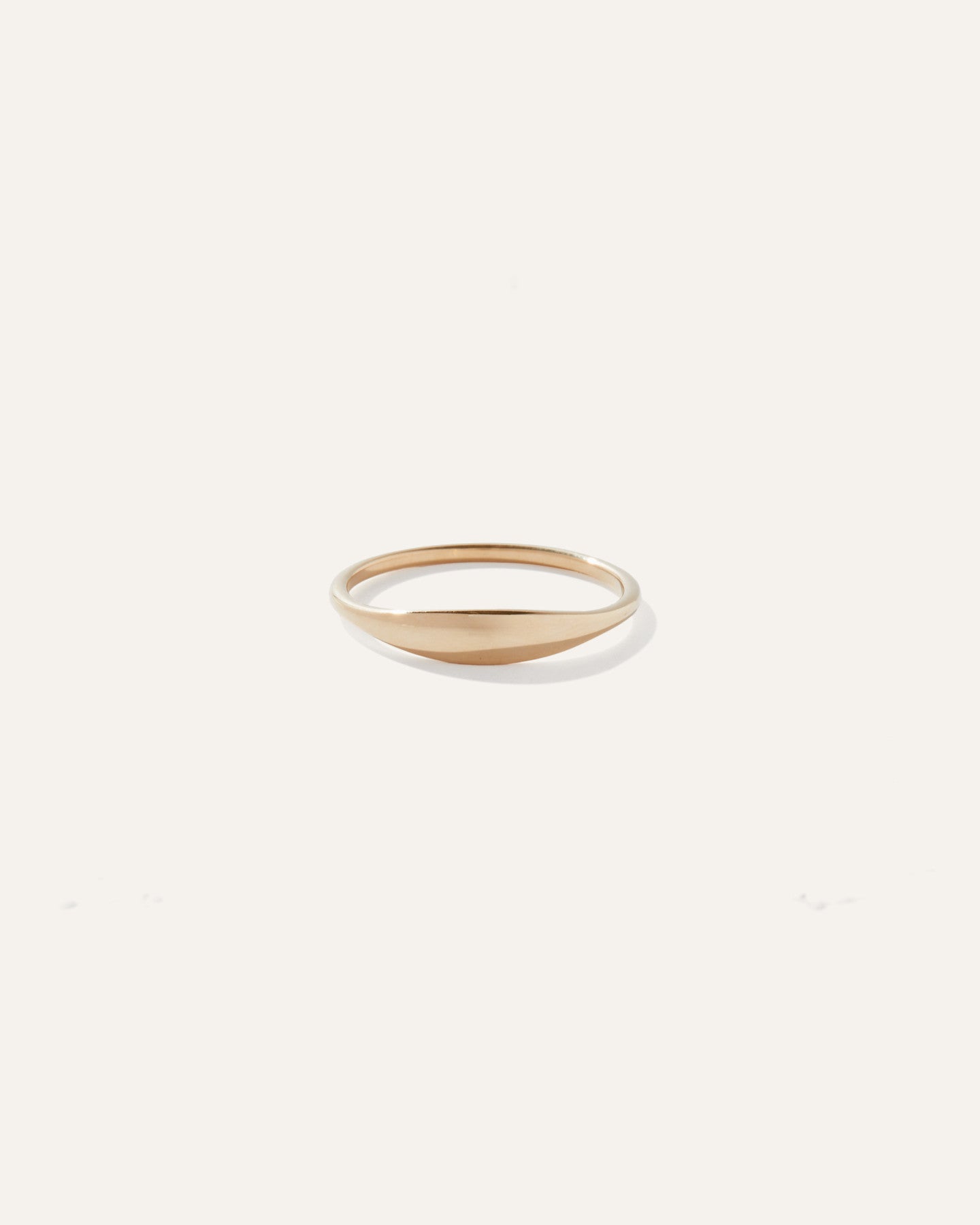 14k Gold Slim Signet Ring
