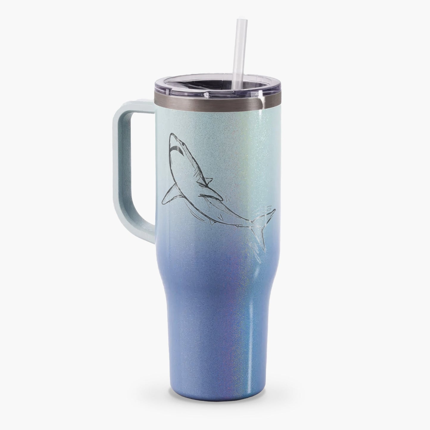 Shortfin Mako Shark - 40oz Tumbler with Handle