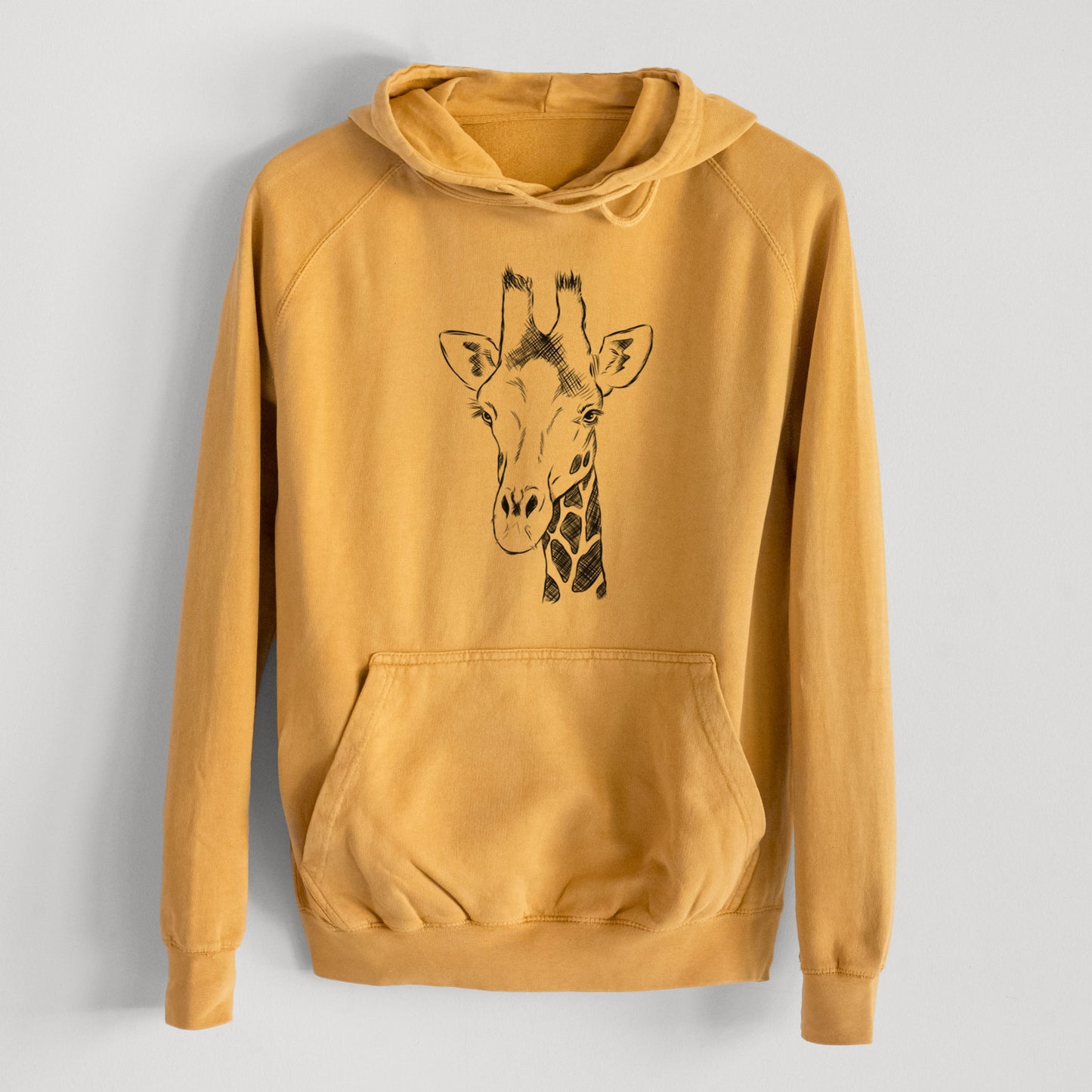 Southern Giraffe - Giraffa giraffa - Mid-Weight Unisex Vintage 100% Cotton Hoodie