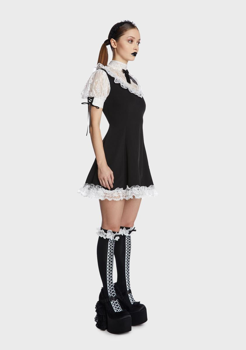True Self Lace Trim Dress
