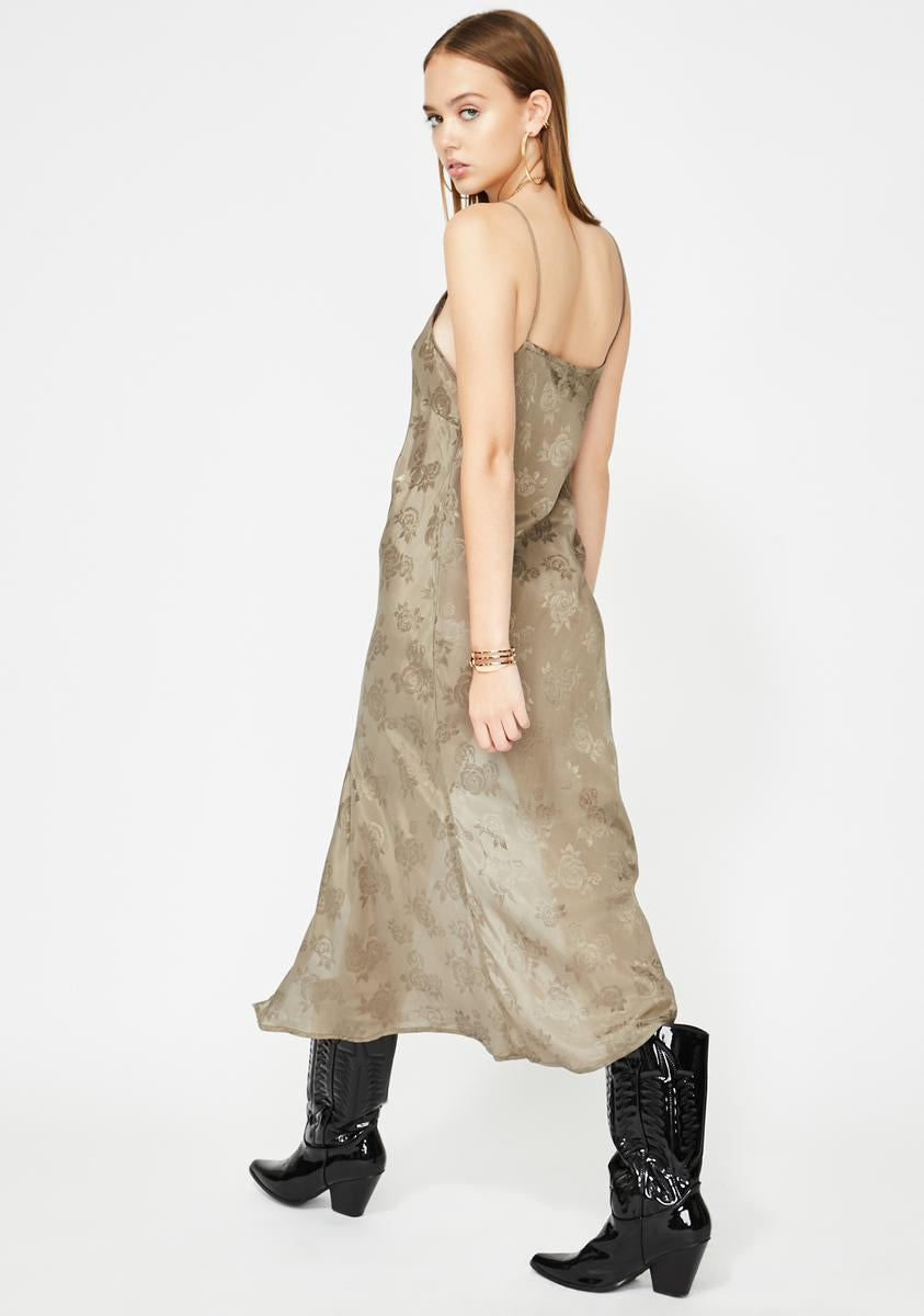Silver Quinty Midi Dress
