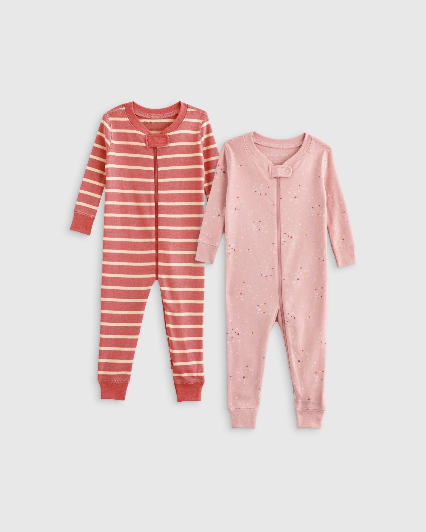 100% Organic Cotton One Piece Pajamas 2-Pack - Toddler Girl