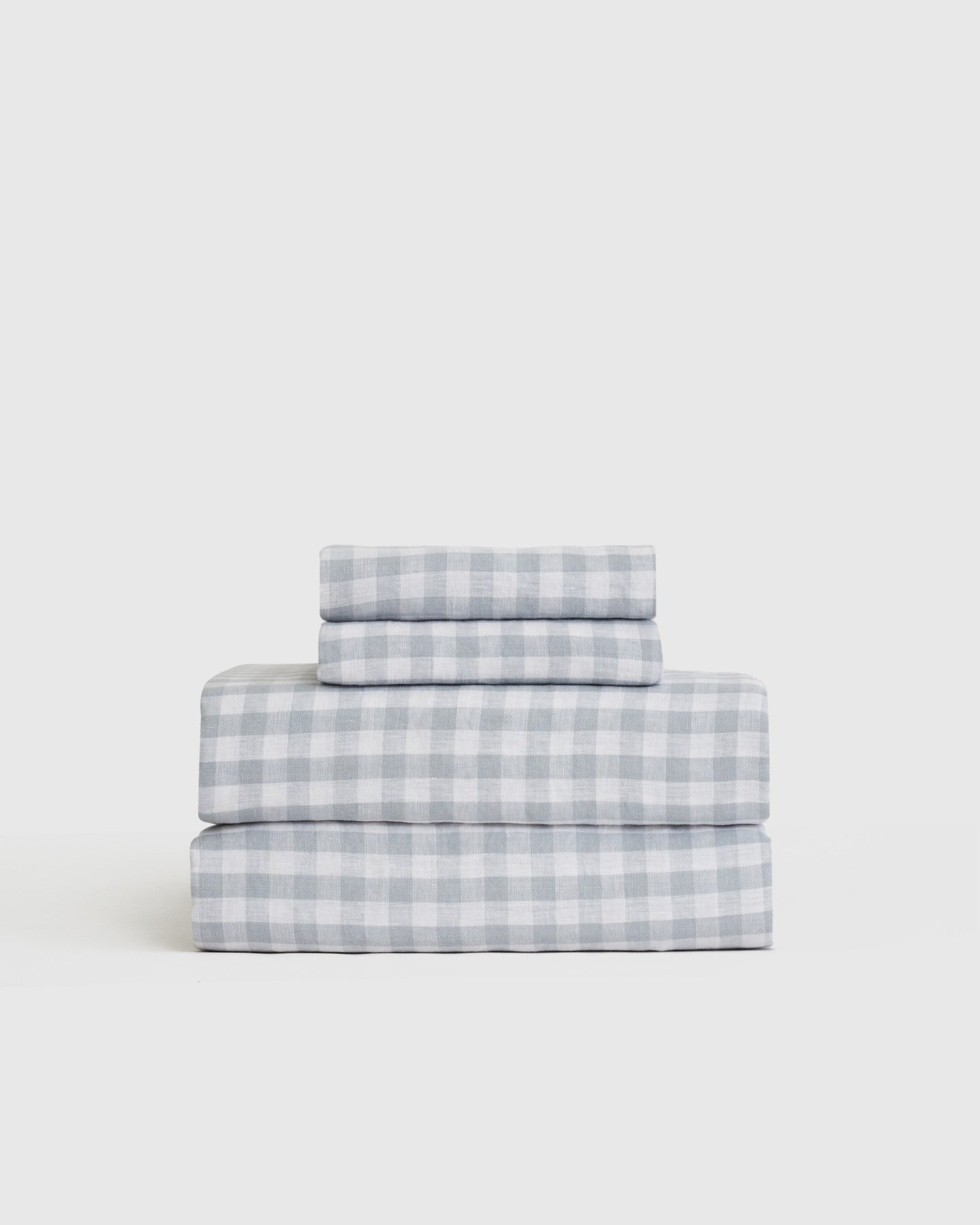European Linen Gingham Sheet Set