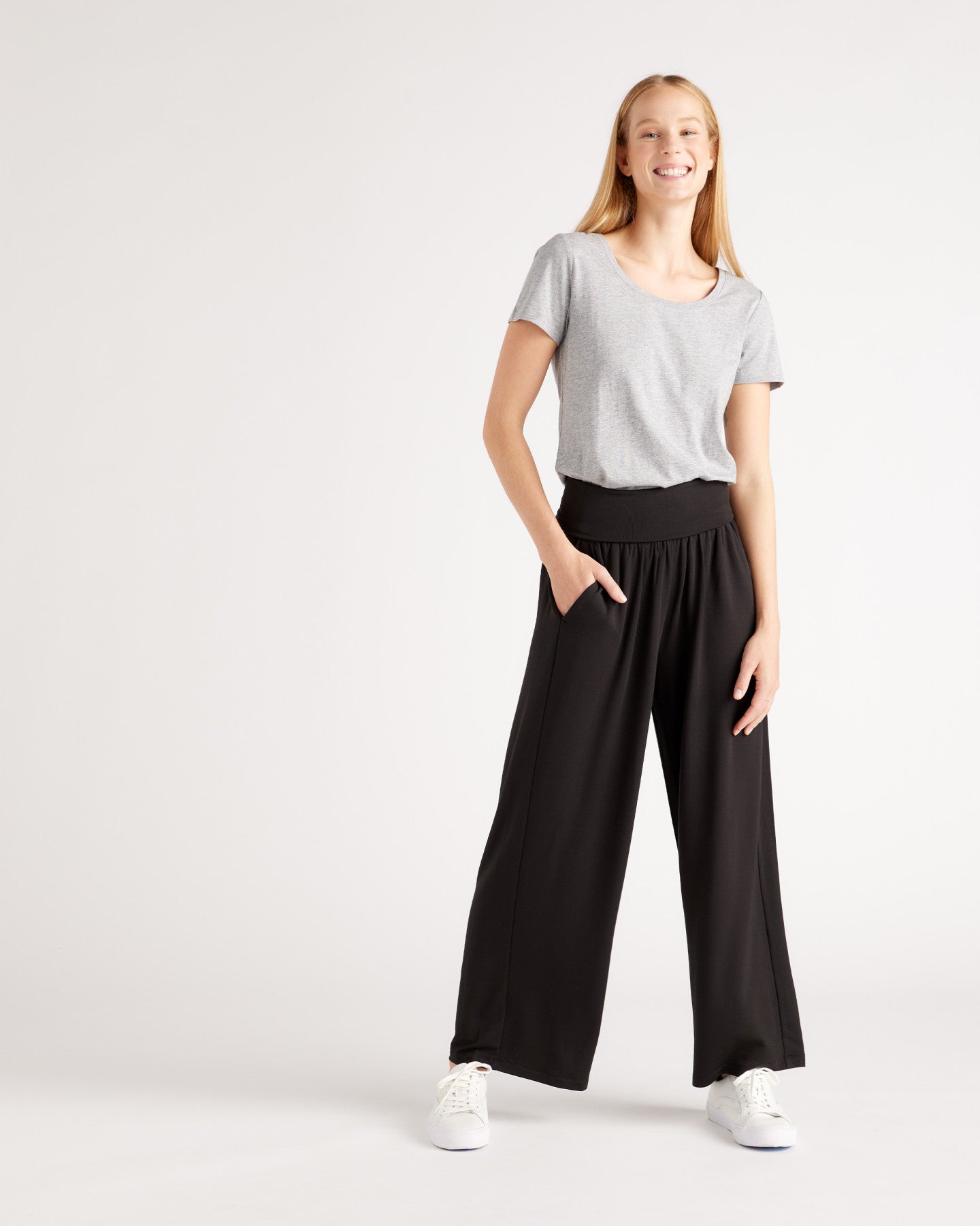 French Terry Modal Wide Leg Pant