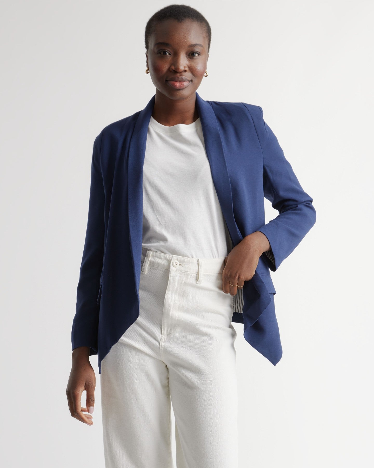 Wrinklefree Crepe Open Blazer
