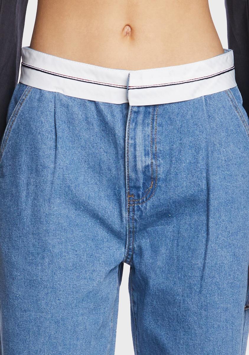 Thea Low Rise Reverse Waist Jeans