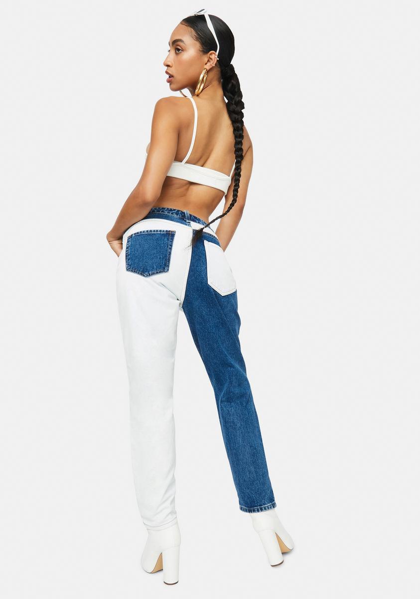Wave Out Of Town Two Tone Boyfriend Jeans