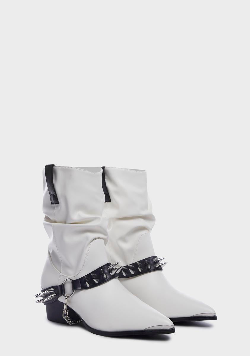Contrast Death Proof Lo Spike Cowboy Boots