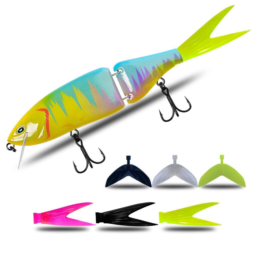 Luya Floating Multi-section Swimming Bait Raw Bait Hard Bait Bass Dog Bait - Blue Force Sports