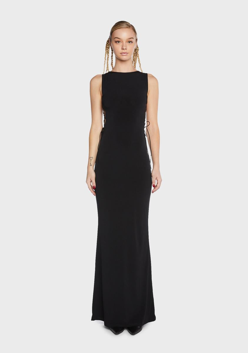 Lace Up Side Maxi Dress