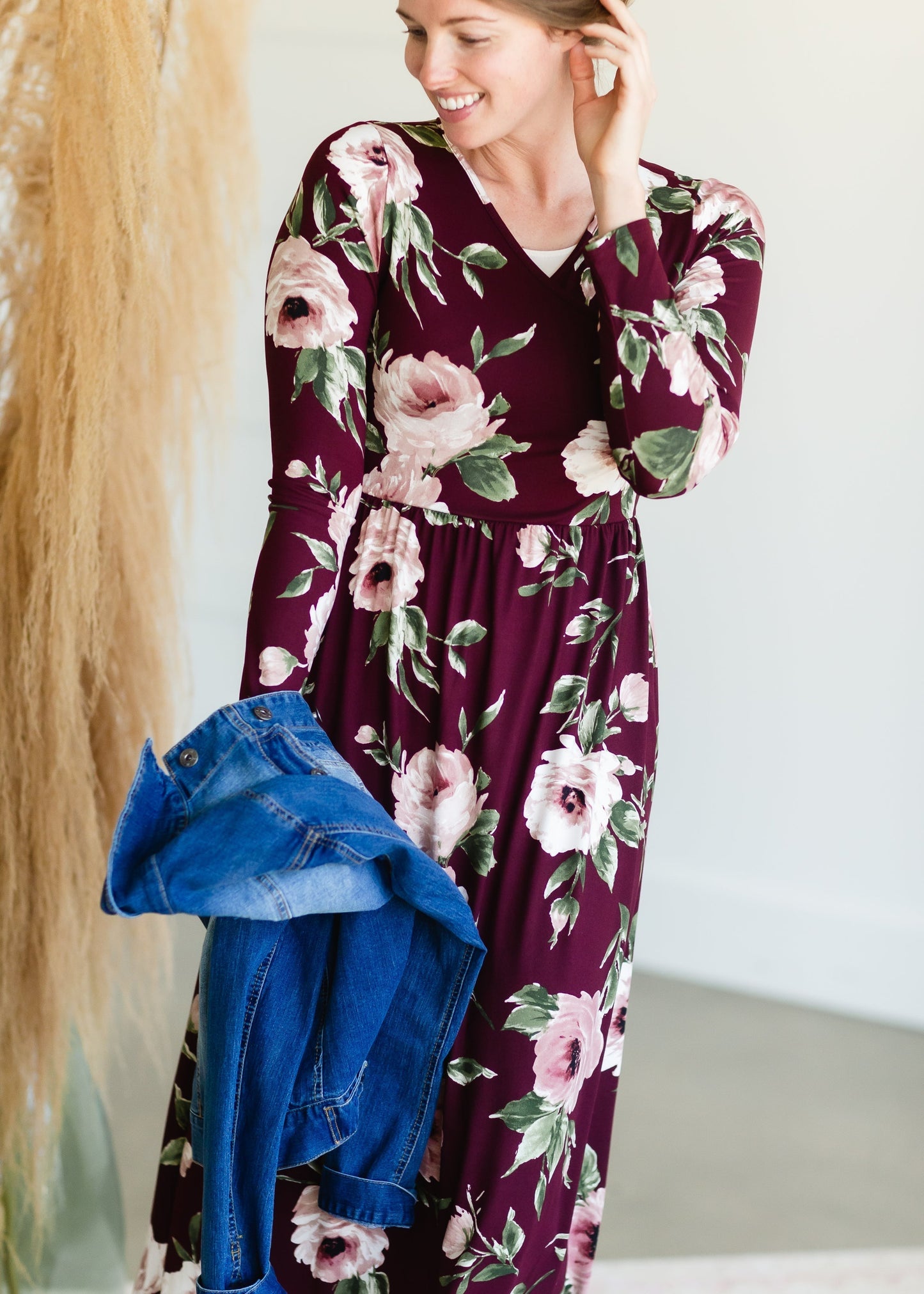 Kayli Wrap Front Floral Maxi Dress - FINAL SALE