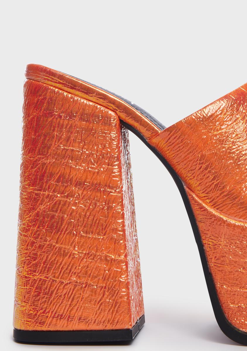 Sagittarius Metallic Platform Mules