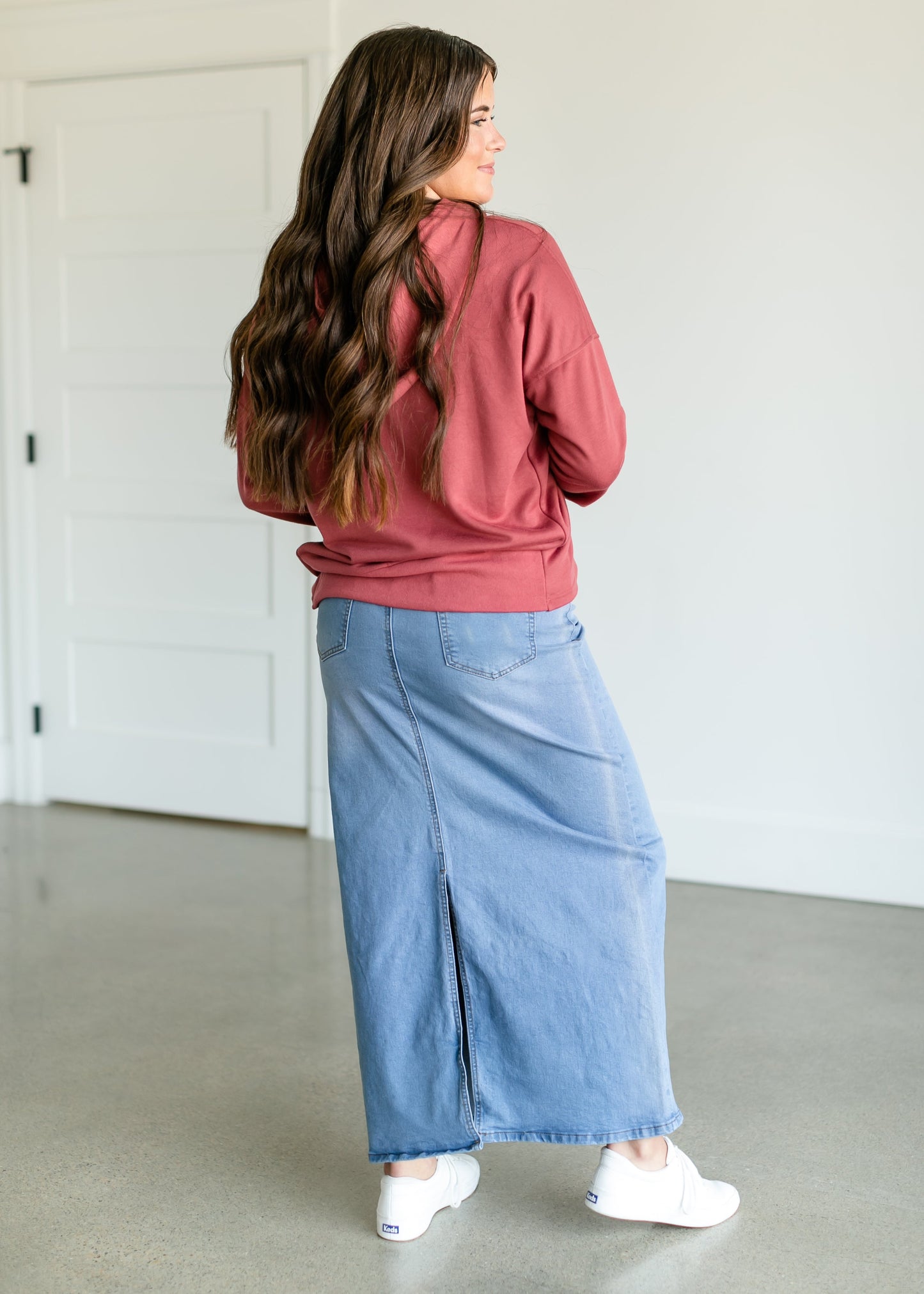 Reece Long Denim Skirt
