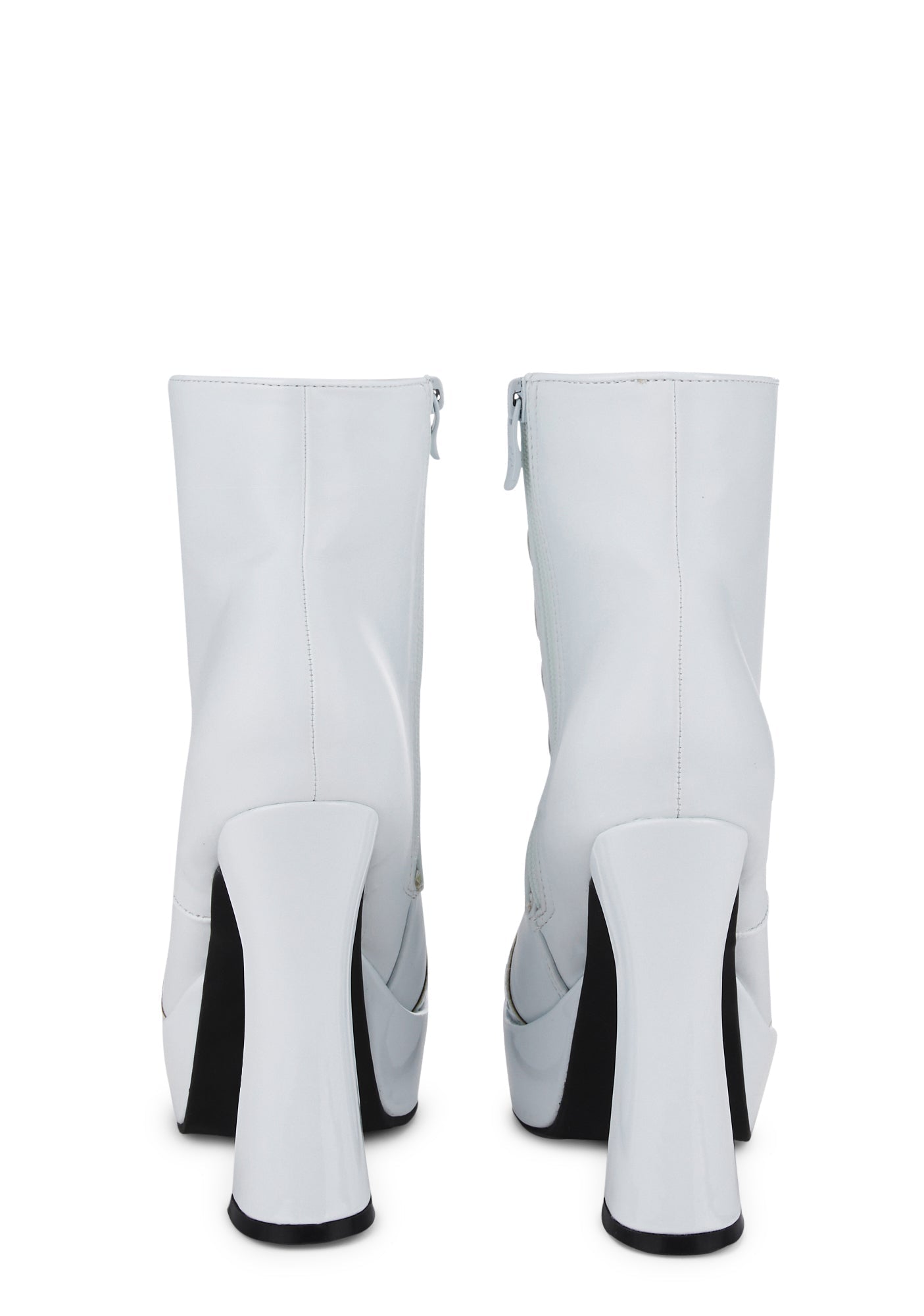 White 557-Flore Platform Booties