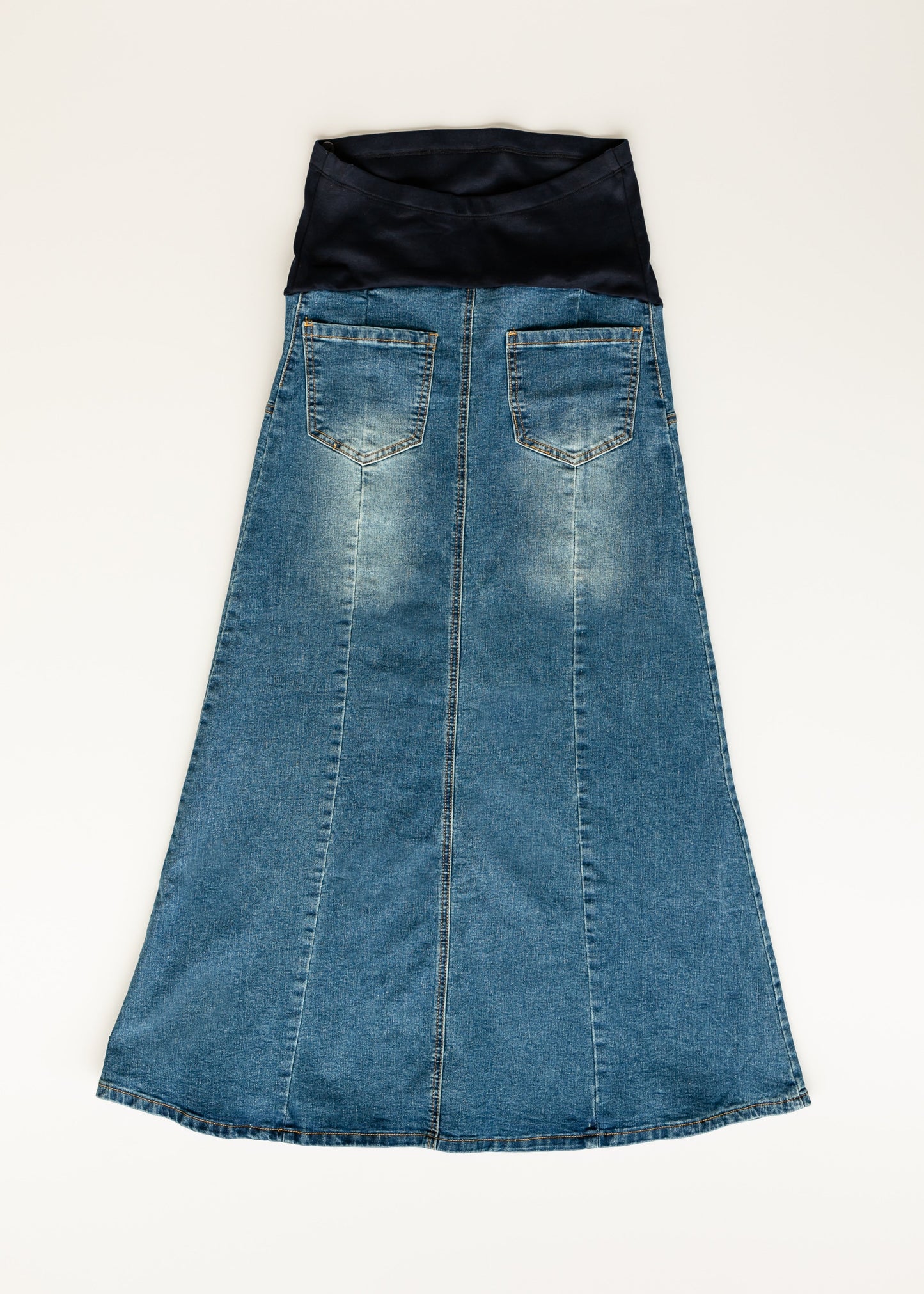 Shayla Maternity Denim Maxi Skirt