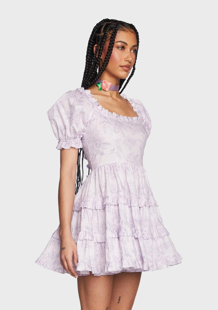 Wink For Me Babydoll Dress - Purple