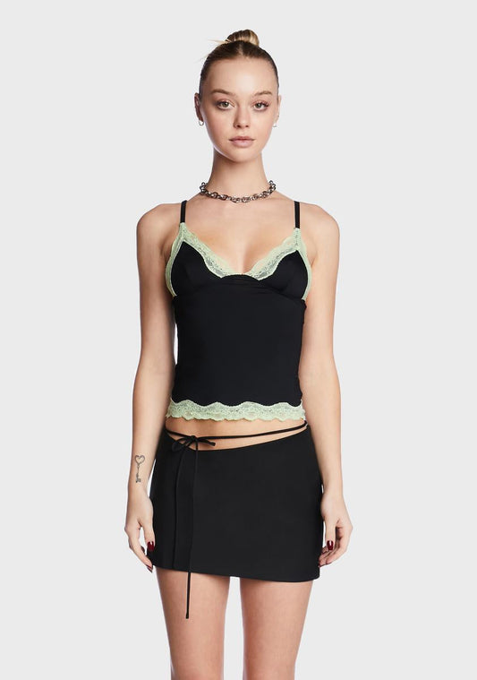 Licorice Dos Fitted Cami Top