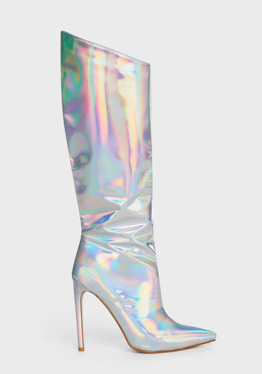 Silver Nova Stiletto Boots