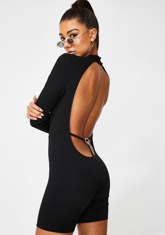 Sellio Open Back Playsuit