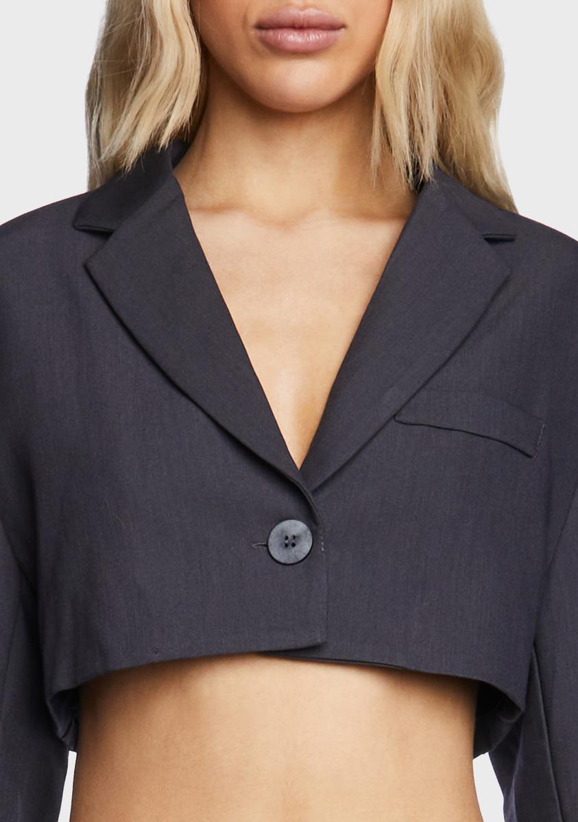 Amira Cropped Oversized Blazer