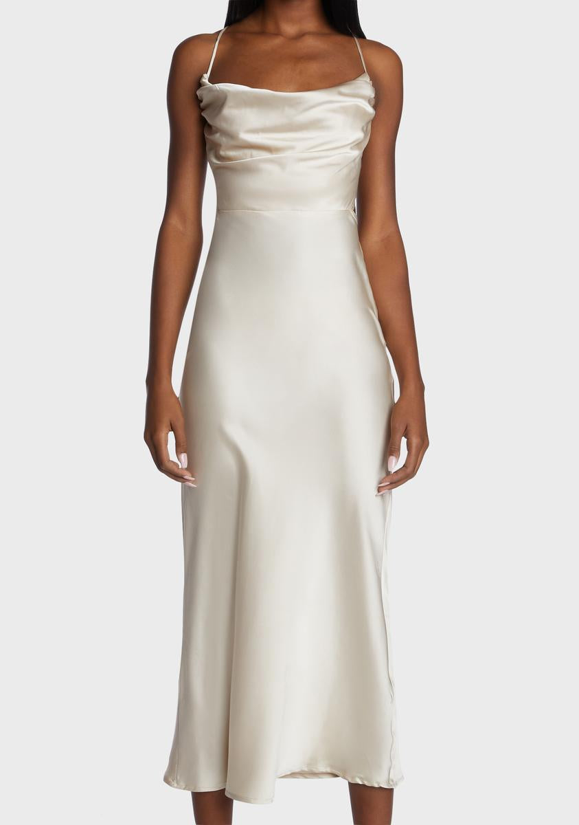 Champagne Like A Glove Midi Dress
