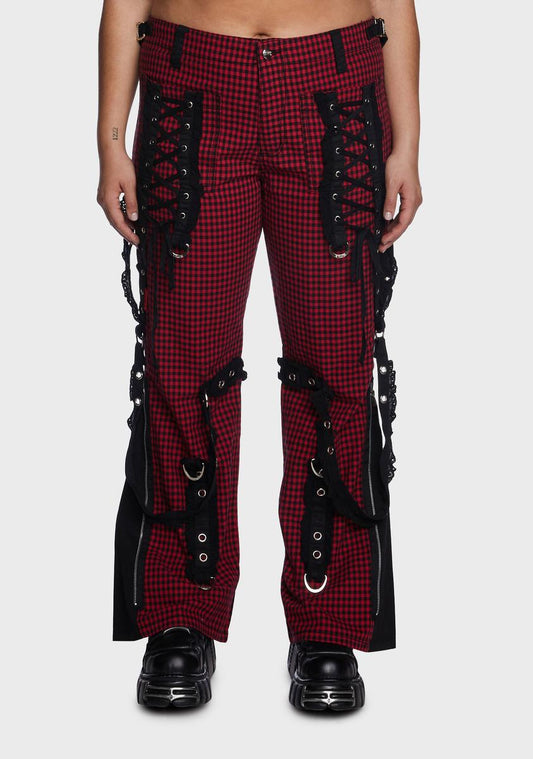 Plus Red Black Bo Peep Dark Street Pants