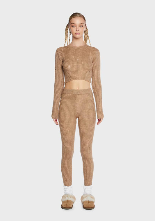 Taupe Winter Getaway Knit Set