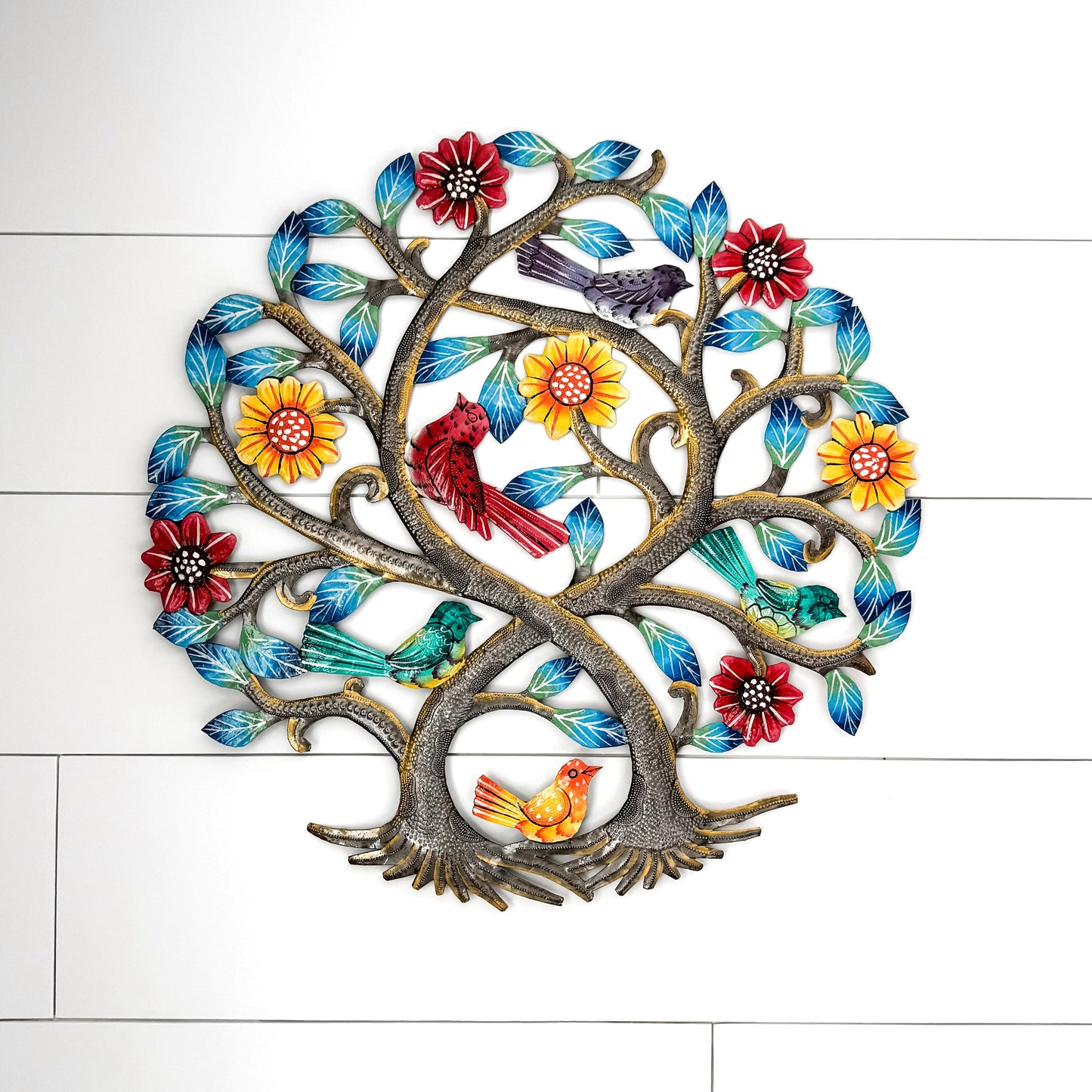 Intertwined Trees Oil Drum Art
