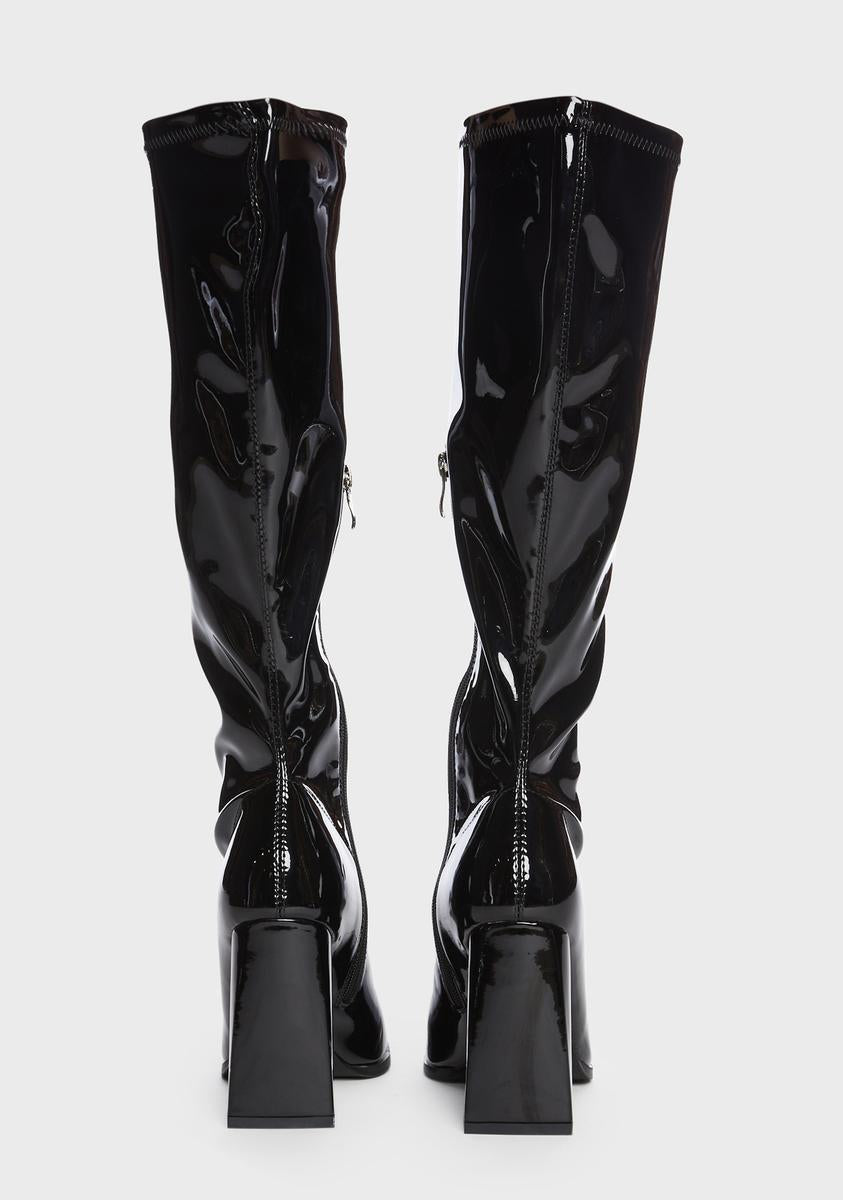 Black Jazzy Knee High Boots