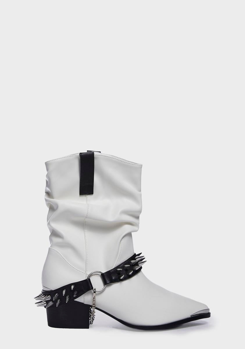Contrast Death Proof Lo Spike Cowboy Boots