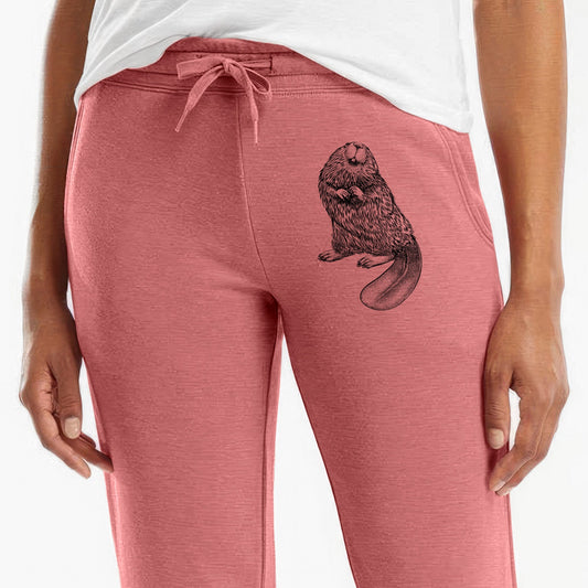 North American Beaver - Castor canadensis - Women's Cali Wave Jogger Sweatpants