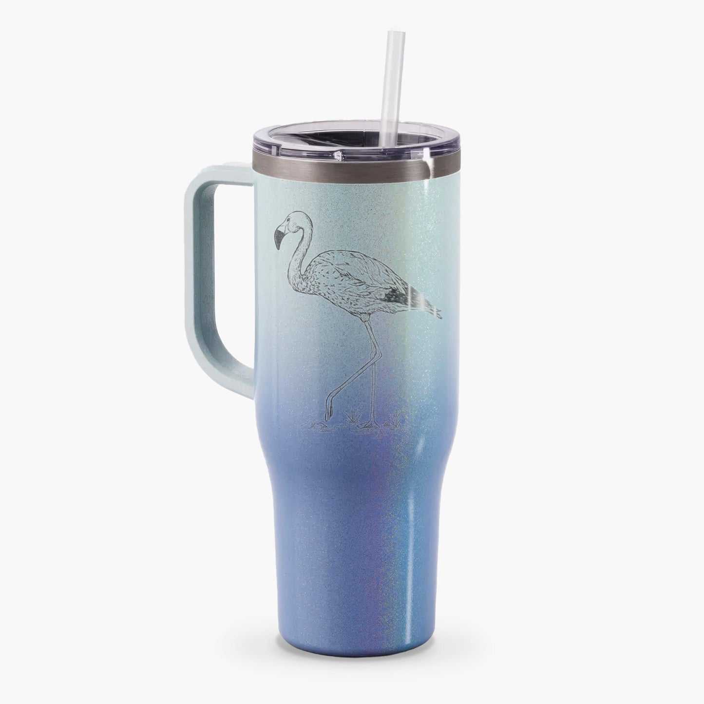 Andean Flamingo - Phoenicoparrus andinus - 40oz Tumbler with Handle