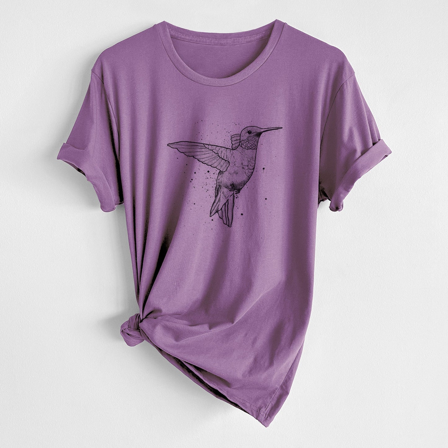 Archilochus Colubris - Ruby-throated Hummingbird - Unisex Crewneck - Made in USA - 100% Organic Cotton