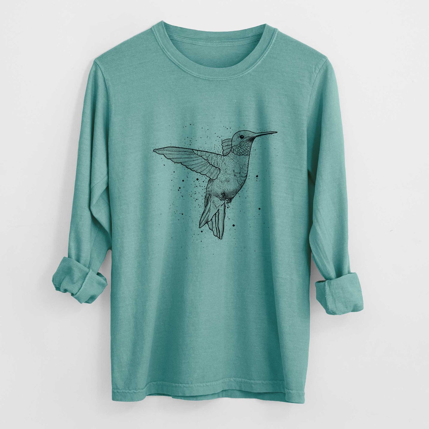 Archilochus Colubris - Ruby-throated Hummingbird - Heavyweight 100% Cotton Long Sleeve