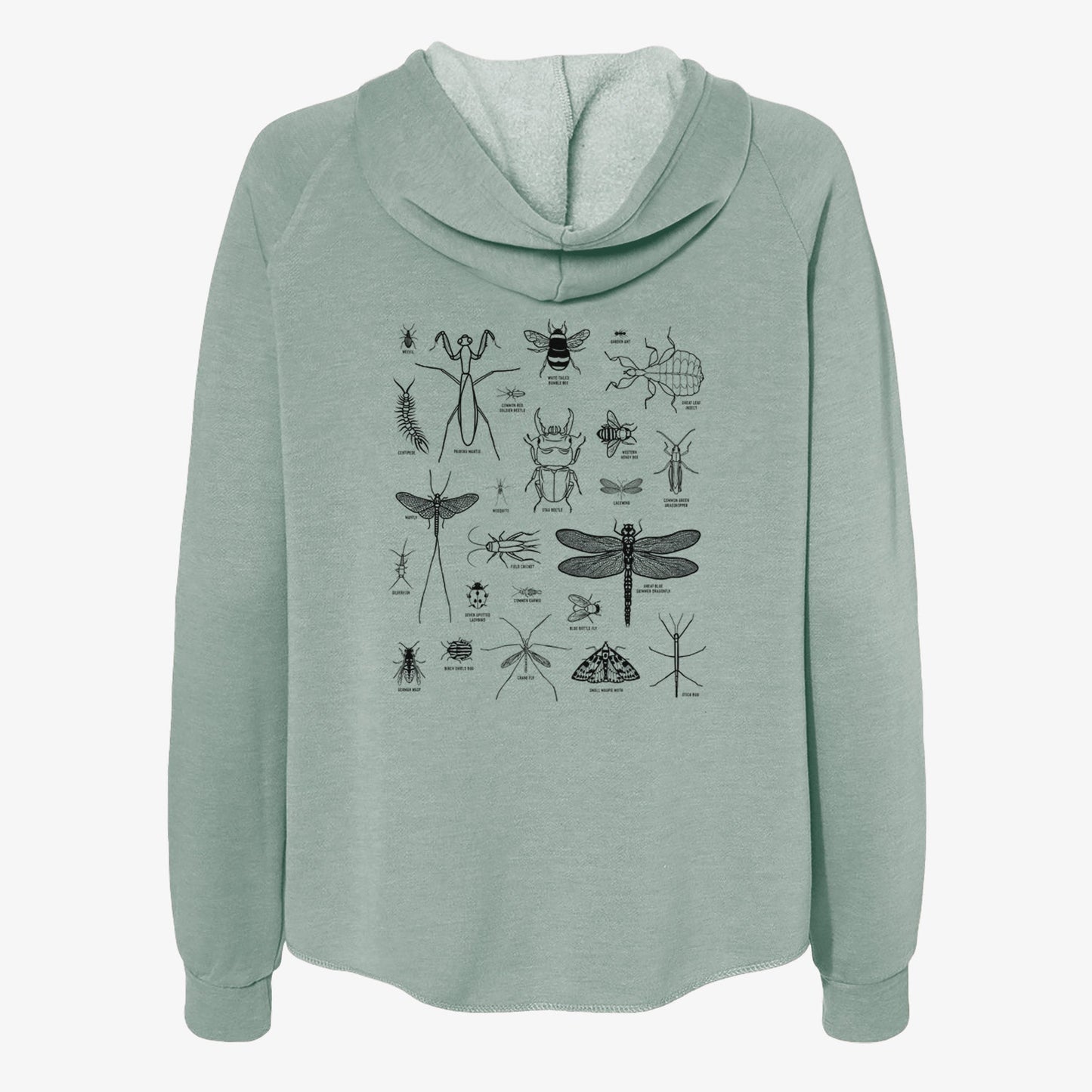 Chart of Arthropods/Insects - Women's Cali Wave Zip-Up Sweatshirt